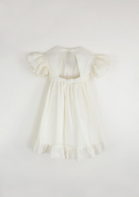 Load image into Gallery viewer, Mod.34.1 Off-white organic dress with embroidered yoke and appliqué
