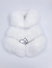 Load image into Gallery viewer, KIDS MI LOVES SIGNATURE White Luxurious Fox fur vest-white
