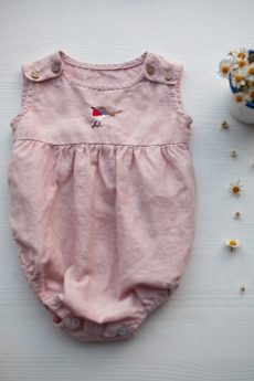 Linen Baby Romper Ariel