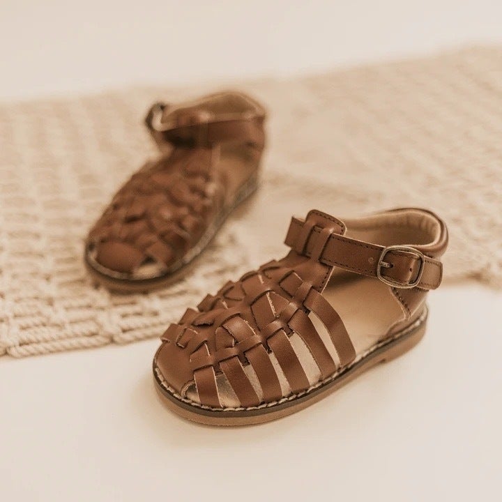 Leather Indie Sandal-Hazelnut